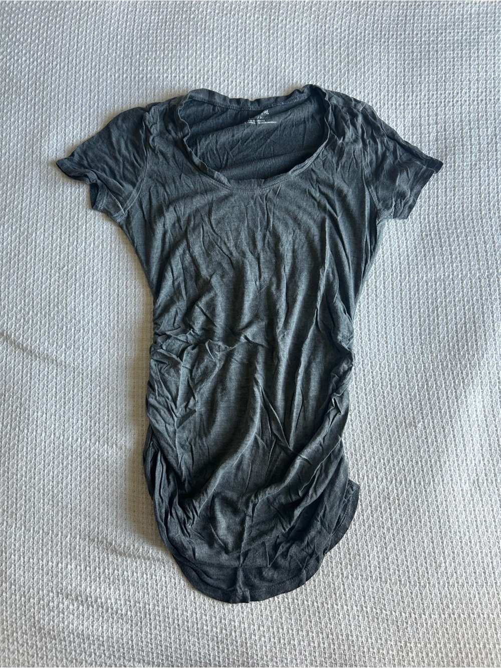 Motherhood Maternity Charcoal Scoop Neck Short Sleeve Maternity Top